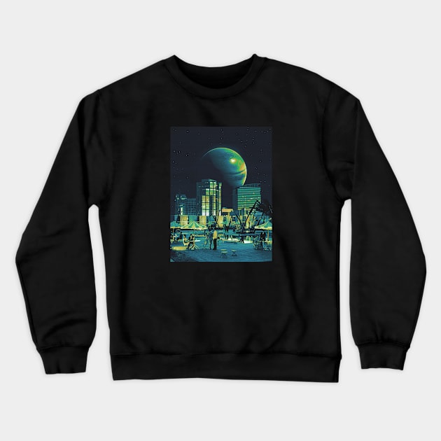 Celestial Soiree - Retro Futurism Crewneck Sweatshirt by jessgaspar